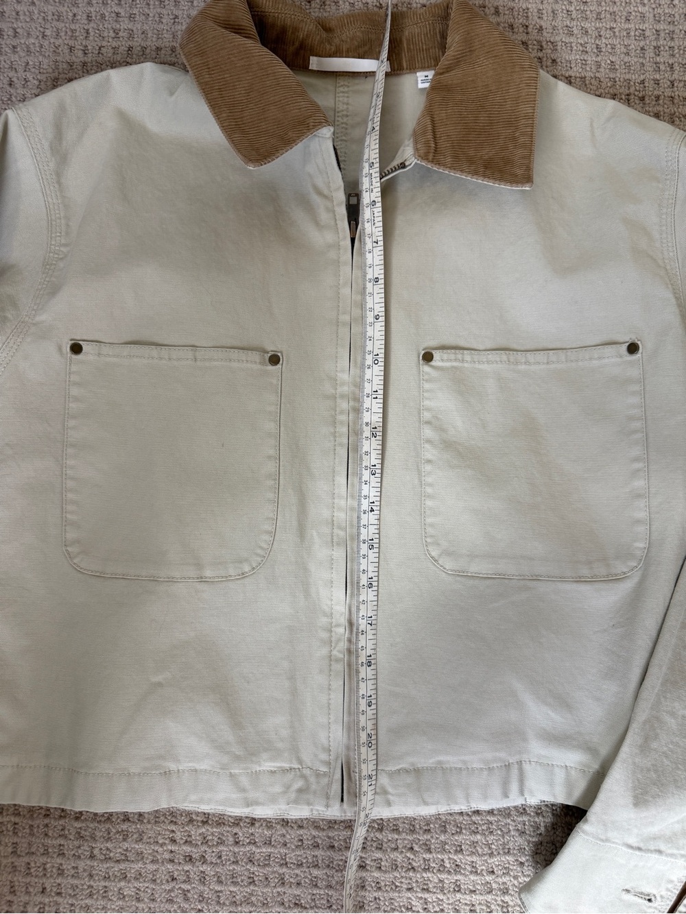 UNIQLO Zip-Up Short Jacket | Natural | Size M - Picture 5 of 5